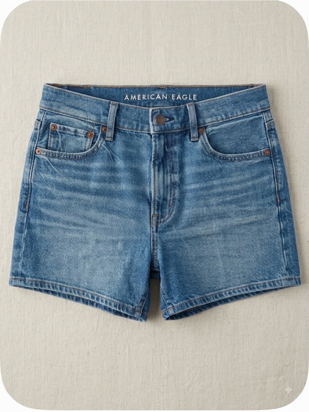 American Eagle Outfitters Distressed Light Blue Denim Women's Shorts